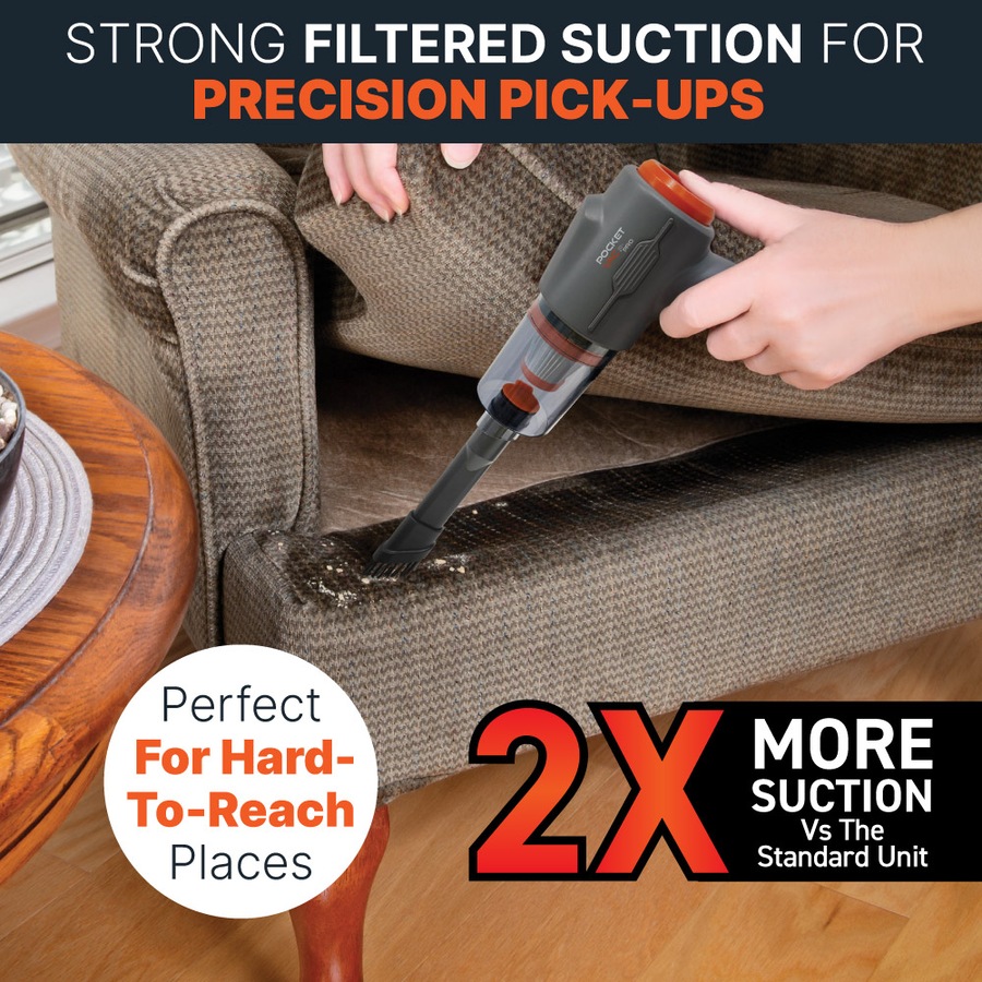 Pocket Vac Pro 2 Pack 2-in-1 Powerful Cordless Handheld Vacuum and Blower with Charging Station