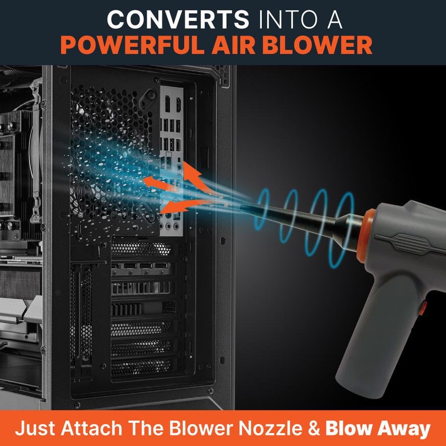 Pocket Vac Pro 2 Pack 2-in-1 Powerful Cordless Handheld Vacuum and Blower with Charging Station