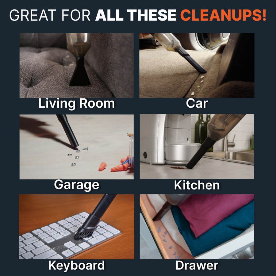 Pocket Vac Pro 2 Pack 2-in-1 Powerful Cordless Handheld Vacuum and Blower with Charging Station