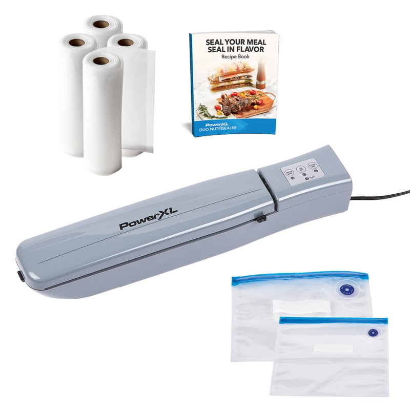 Buy PowerXL Duo NutriSealer - With Vacuum Resalable Bags, Recipe Book ...