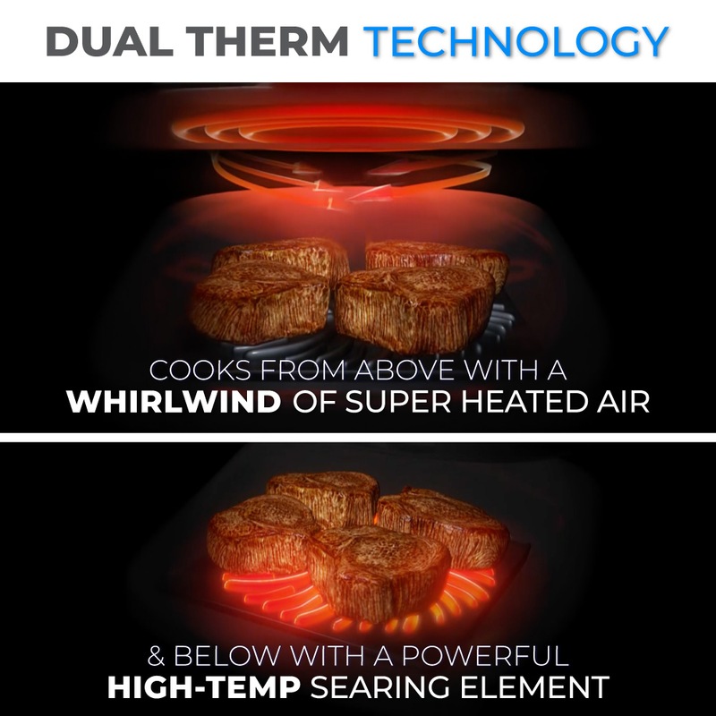 Buy PowerXL Grill Air Fryer 5.6L Capacity 12In1 MultiCooker that Chargrills and Air Frys