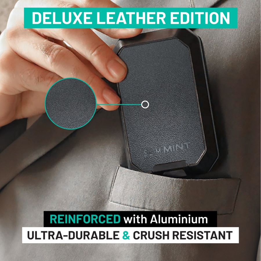 Slim Mint Deluxe Leather Addition Ultra-Thin, RFID-Blocking Wallet