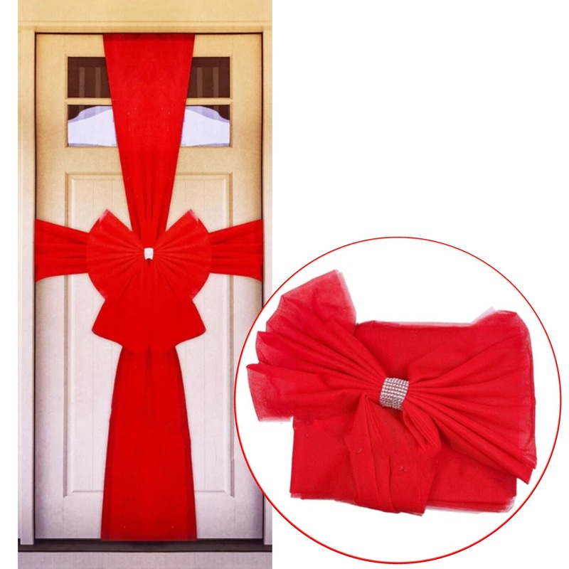 Buy Christmas Door Bow with Sash in Red MyDeal