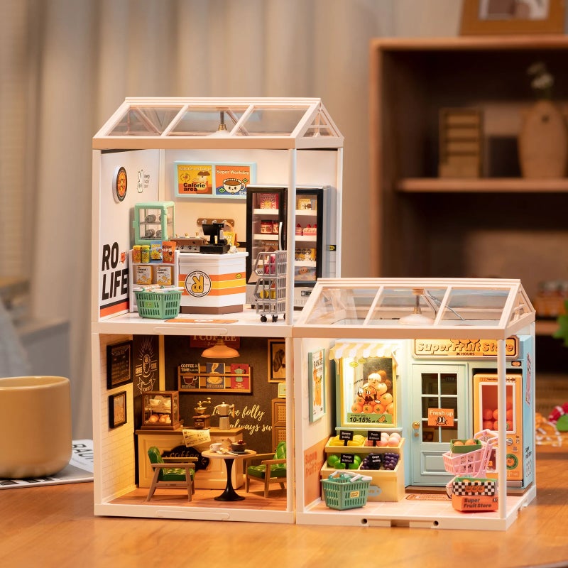 Rolife Plastic Miniature House - Double Joy Bubble Tea DW006