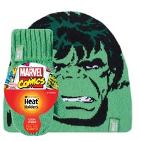 HEAT HOLDERS Licensed Marvel Hat and Mittens Set -HULK 3-6 years