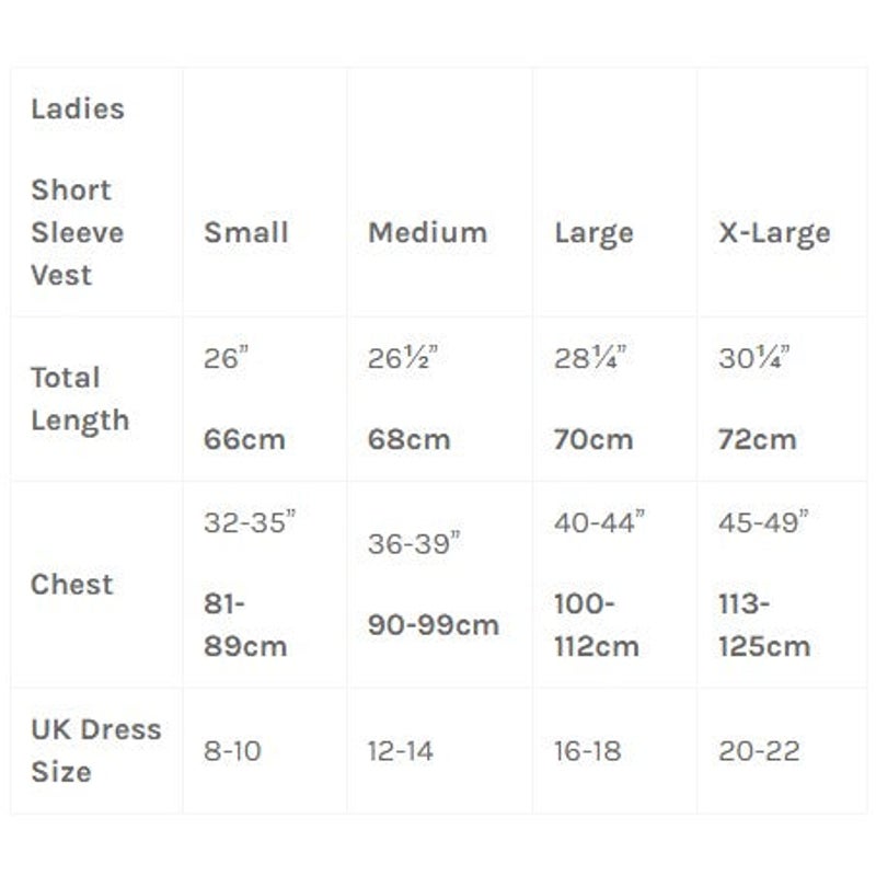 Ladies Thermal Short Sleeve Vest - White – Heat Holders