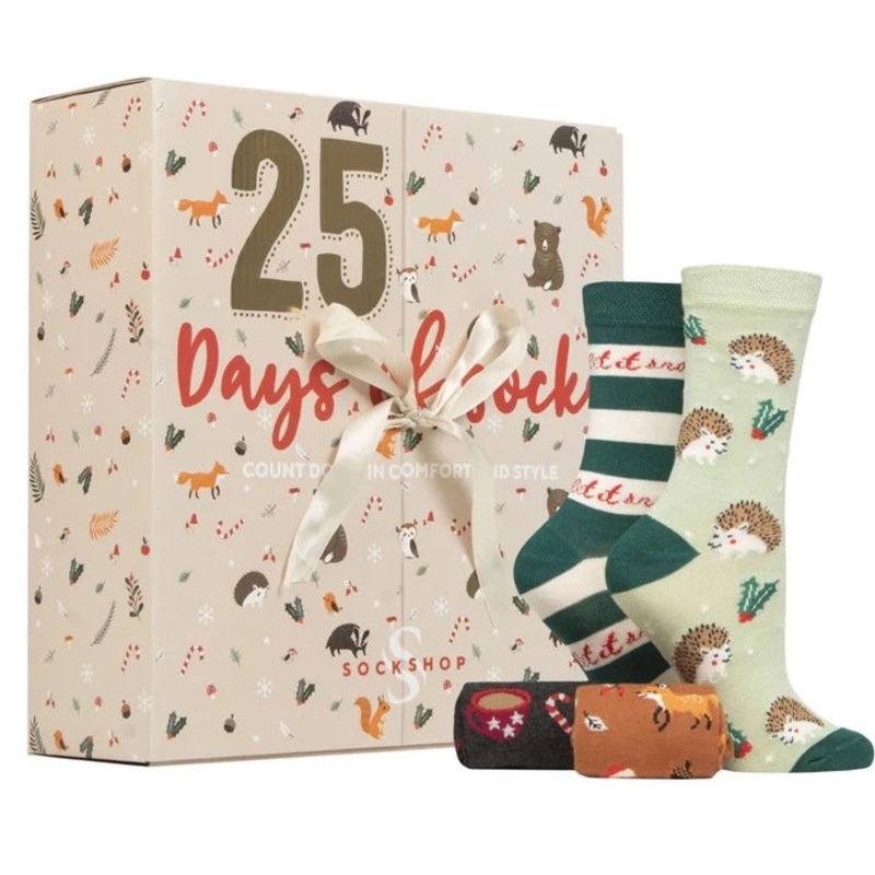 Buy 25 Day Christmas Bamboo Sock Advent Calendar Women's