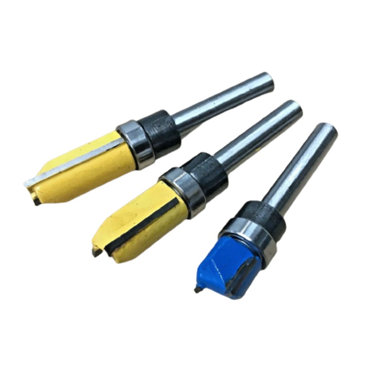 Buy 3 Piece 1/4" Shank Flute Flush Trim Router Bit Set MyDeal