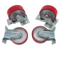 4" (100mm) Heavy Duty Swivel Castor Wheels - 4 Piece Set