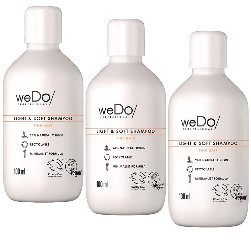 Buy 3pk weDo Professional Light and Soft Shampoo Fine Hair 100ml MyDeal