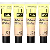 4x Maybelline Fit Me Tinted Moisturizer - 103 with Aloe