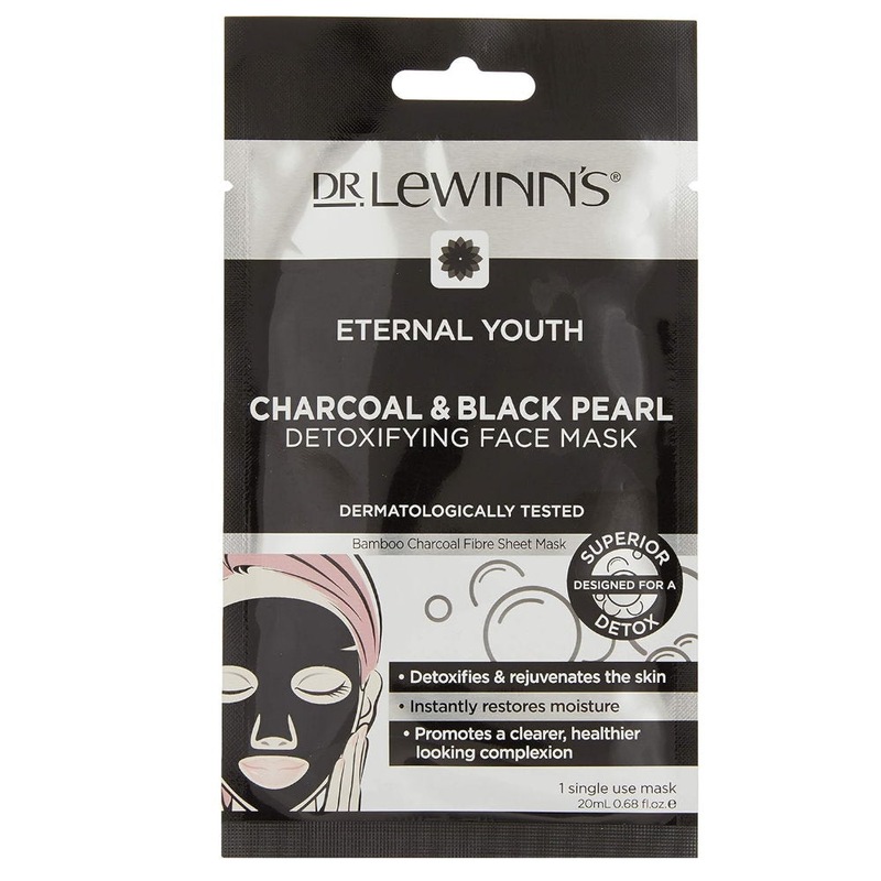 Buy Dr. LeWinn's Charcoal and Black Pearl Detoxifying Face Sheet Mask