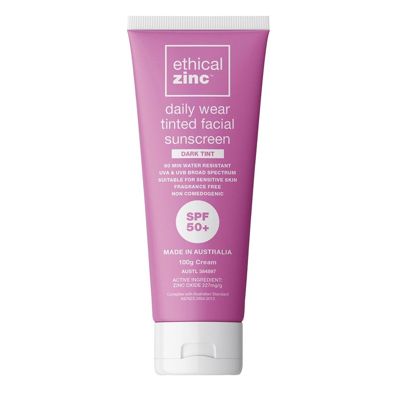 Buy Ethical Zinc Daily Wear Tinted Facial Sunscreen Dark Tint SPF 50 ...