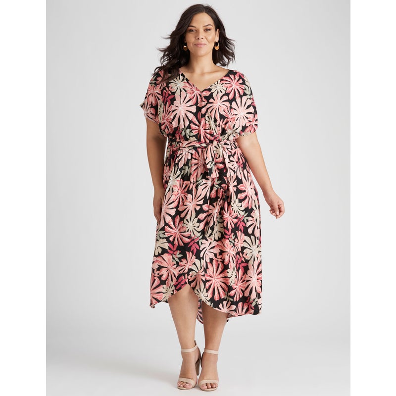 Buy AUTOGRAPH - Plus Size - Womens Midi Dress - Summer Casual Floral ...