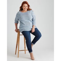 BeMe - Plus Size - Womens Tops - Extended Sleeve Woven Asymetric Shirt 