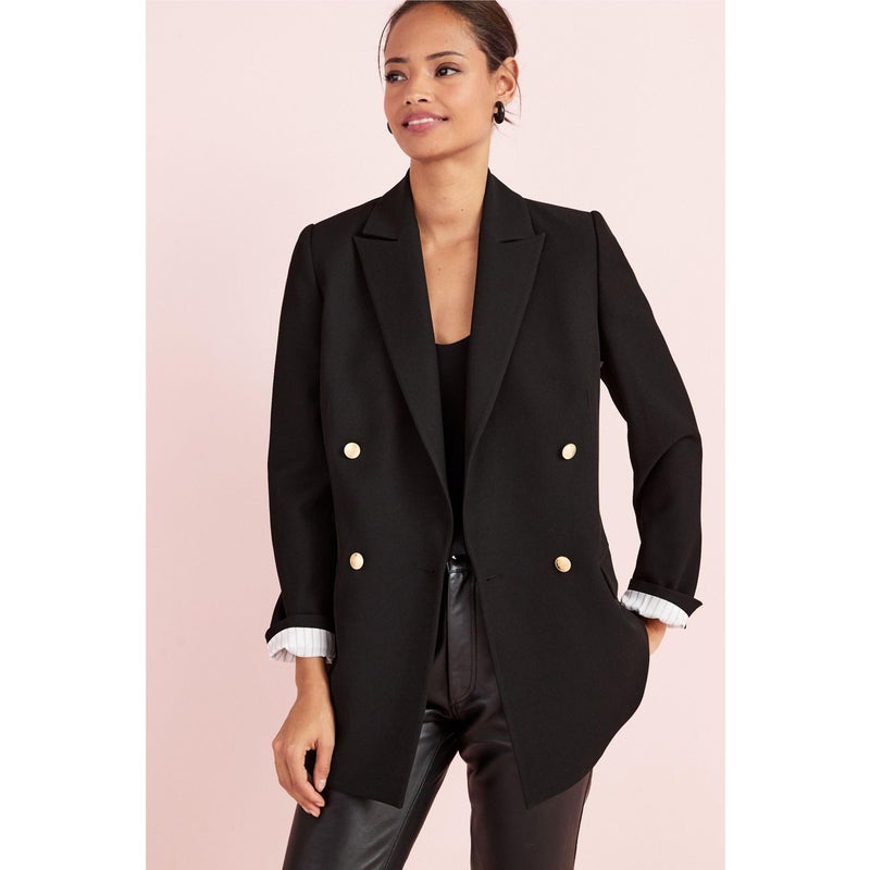 Buy Next - Womens Coat - Black Premium Military Blazer Jacket - MyDeal