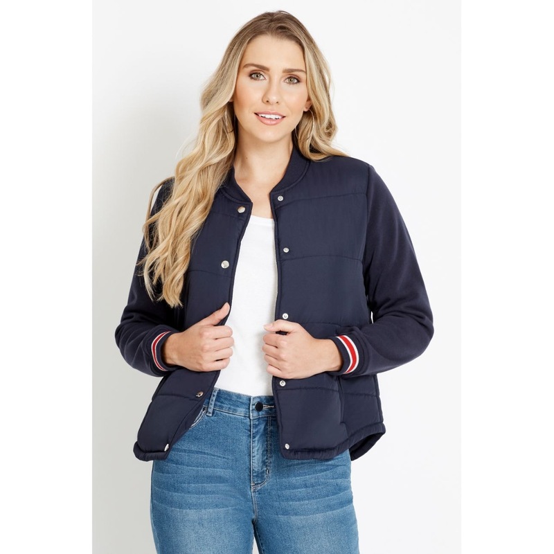 Buy Rockmans Long Sleeve Puffer Bomber Jacket Mydeal 9814