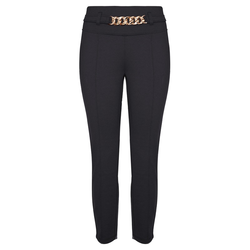 Buy ROCKMANS Womens Pants Black Summer Ponte Leggings Elastane