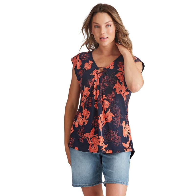 Buy ROCKMANS Womens Tops Extended Sleeve Knitwear Top MyDeal