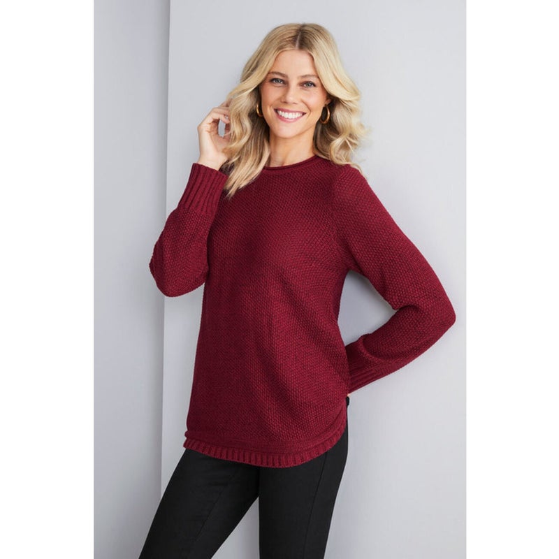 Buy Urban - Womens Jumper - Textured Curve Hem Jumper - MyDeal