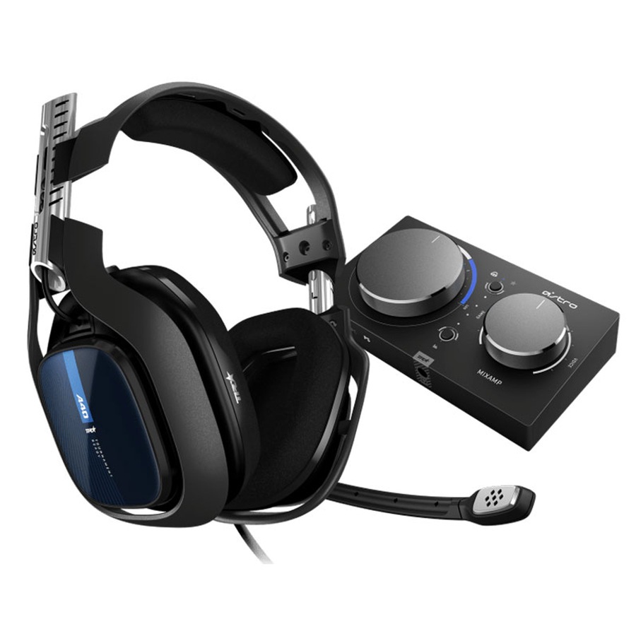 ASTRO A40 TR Gen 4 Wired Headset (Black/Blue) for PS4, PC and Mac