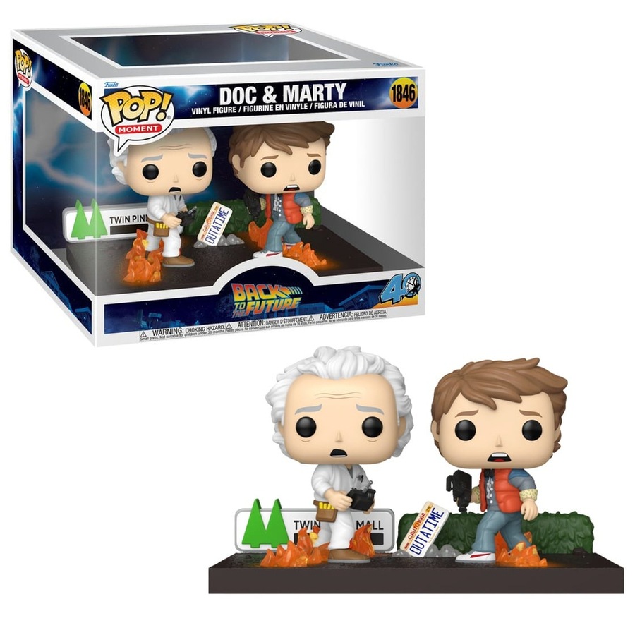Back to the Future 40th Anniversary Doc and Marty Moment Funko POP! Vinyl