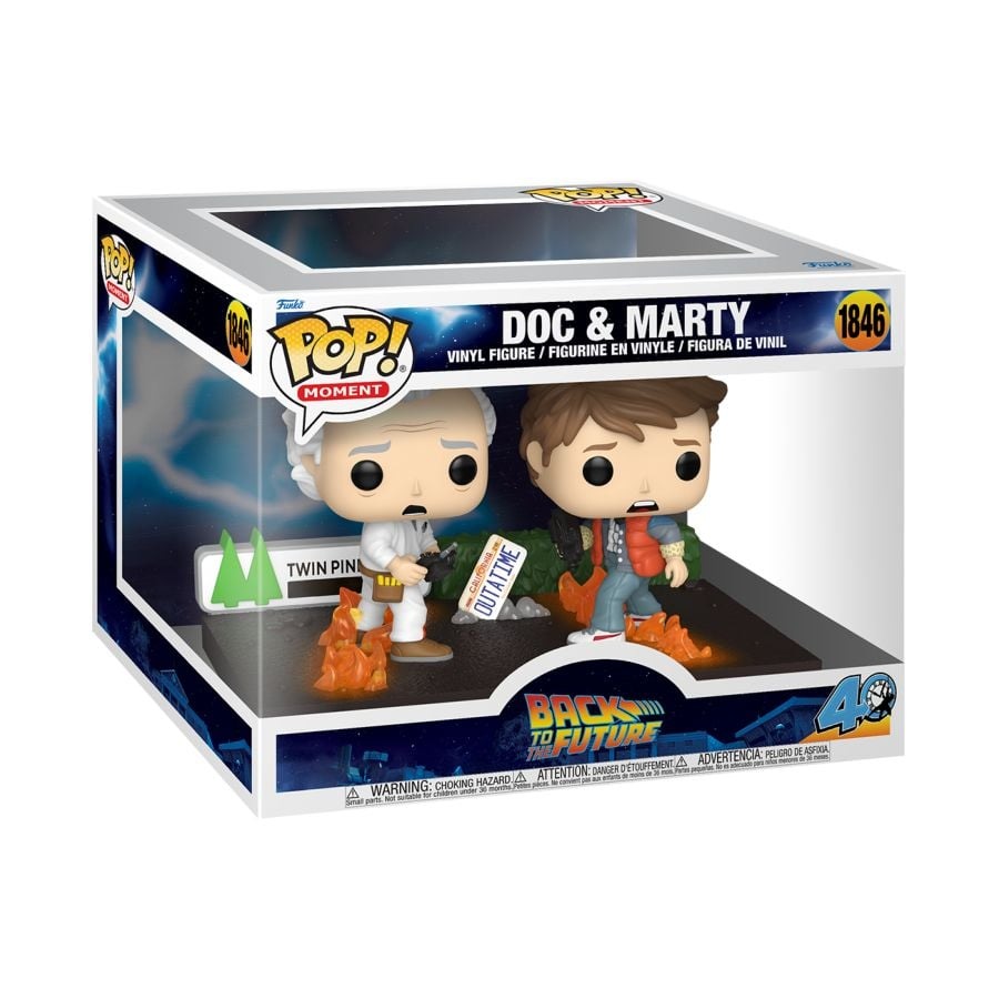 Back to the Future 40th Anniversary Doc and Marty Moment Funko POP! Vinyl