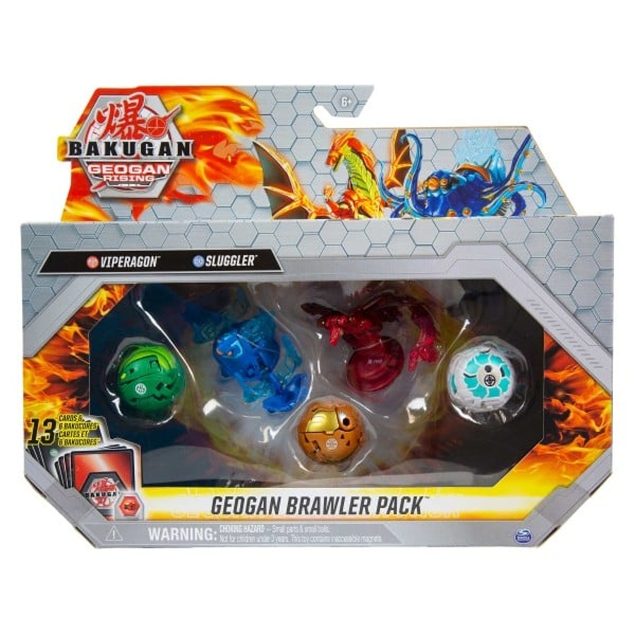 Buy Bakugan Geogan Rising Geogan Brawler Viperagon and Sluggler 5 Pack ...