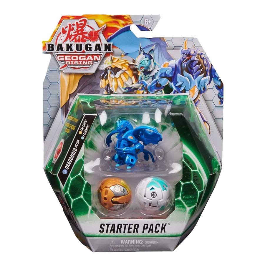 Buy Bakugan Geogan Rising Starter Pack Dragonoid, Falcron and Ferascal ...