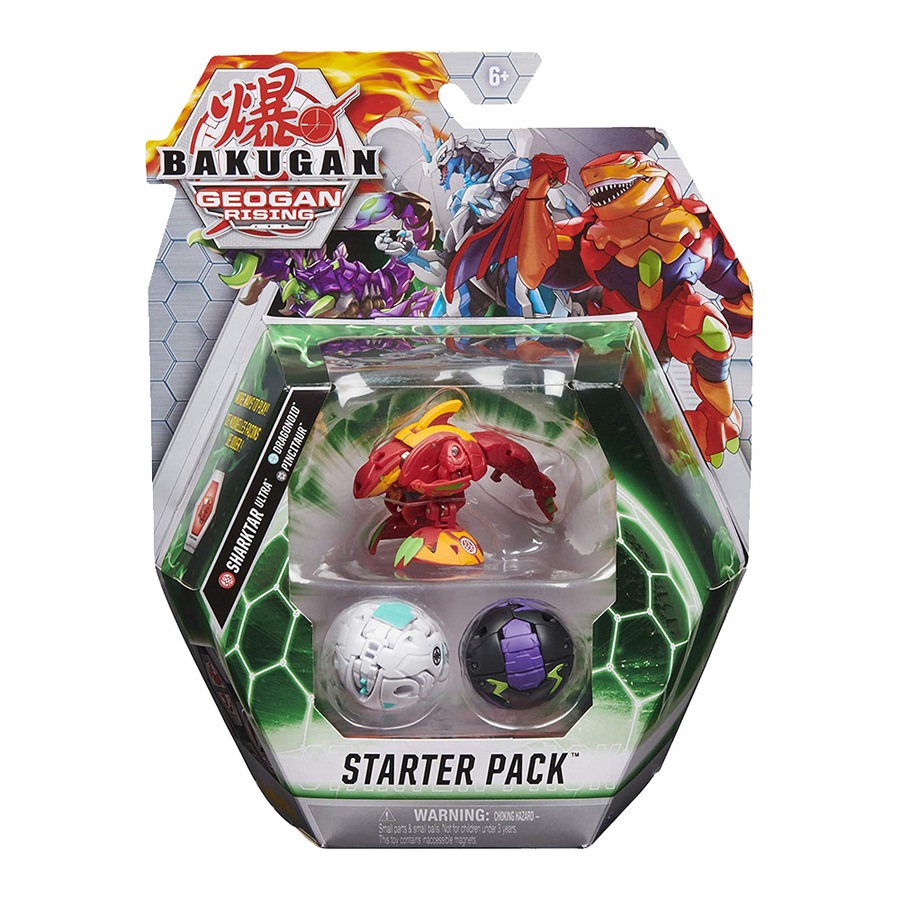 Buy Bakugan Geogan Rising Starter Pack Sharktar, Dragonoid and ...