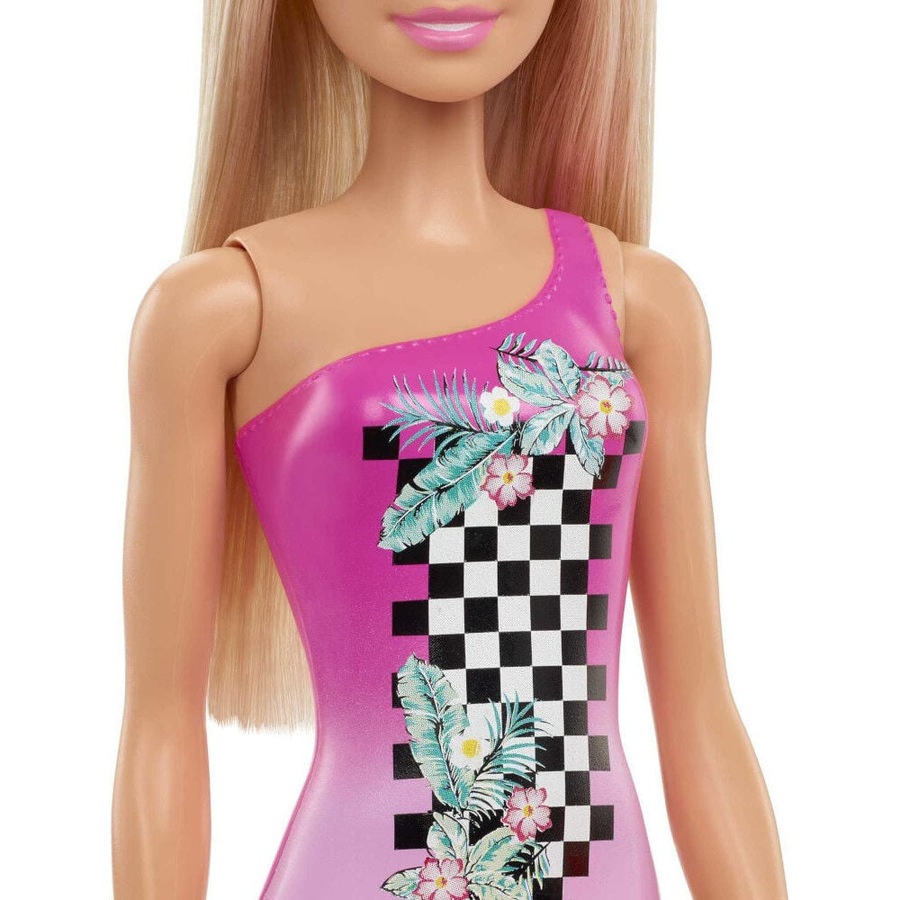 Barbie Beach Doll Pink Checkered