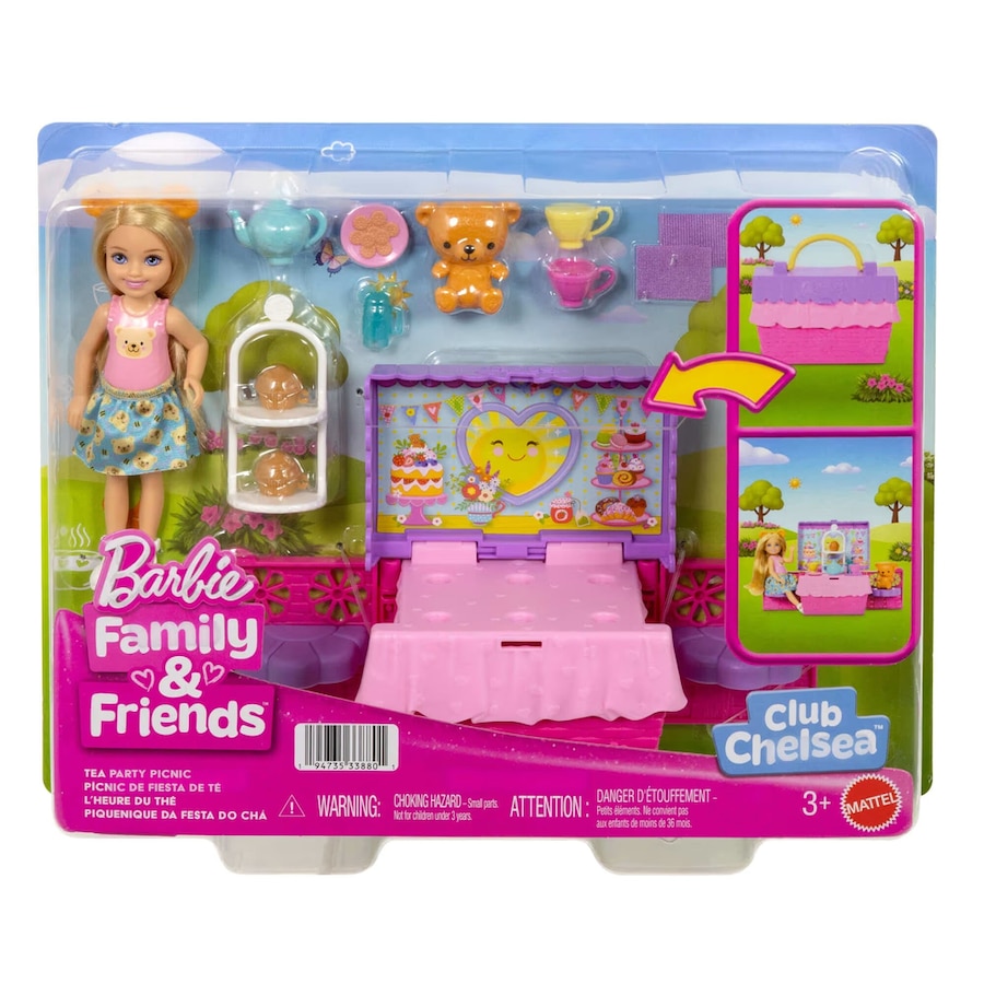 Barbie Family and Friends Club Chelsea Tea Party Picnic Playset