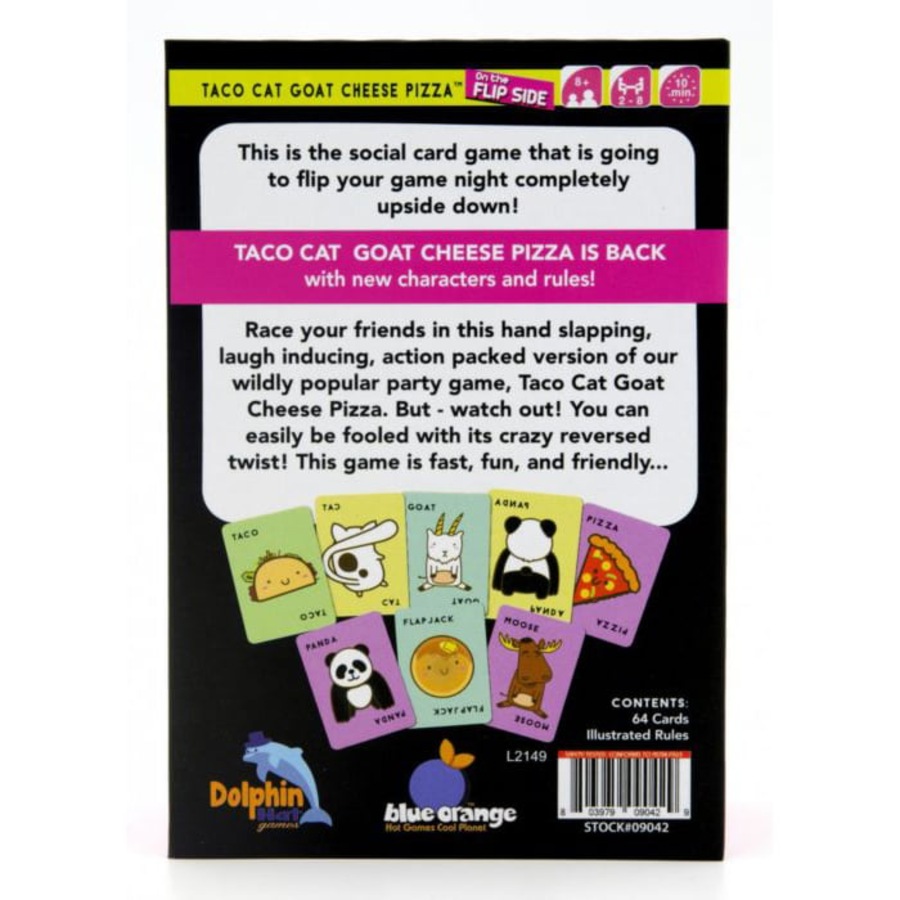 Taco Cat Goat Cheese Pizza On the Flip Side Card Game