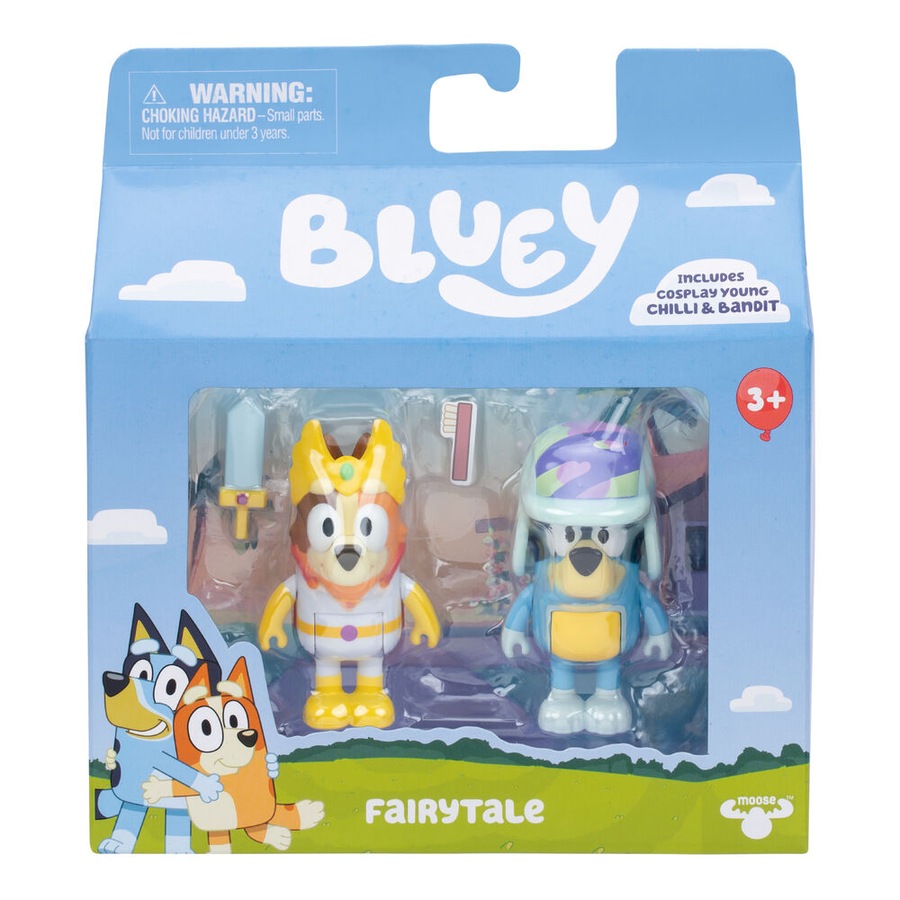 Buy Bluey Figure 2 Pack Series 12 Fairytale Cosplay Young Chilli and ...
