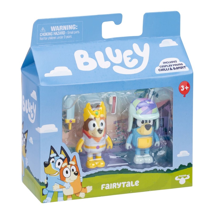 Buy Bluey Figure 2 Pack Series 12 Fairytale Cosplay Young Chilli and ...