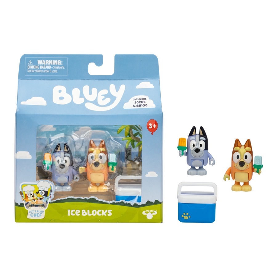 Bluey Figure 2 Pack Series 13 Ice Blocks Bingo and Socks