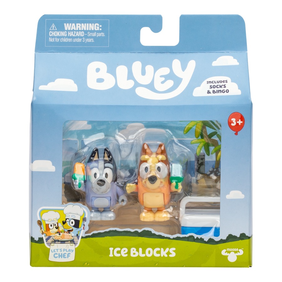 Bluey Figure 2 Pack Series 13 Ice Blocks Bingo and Socks