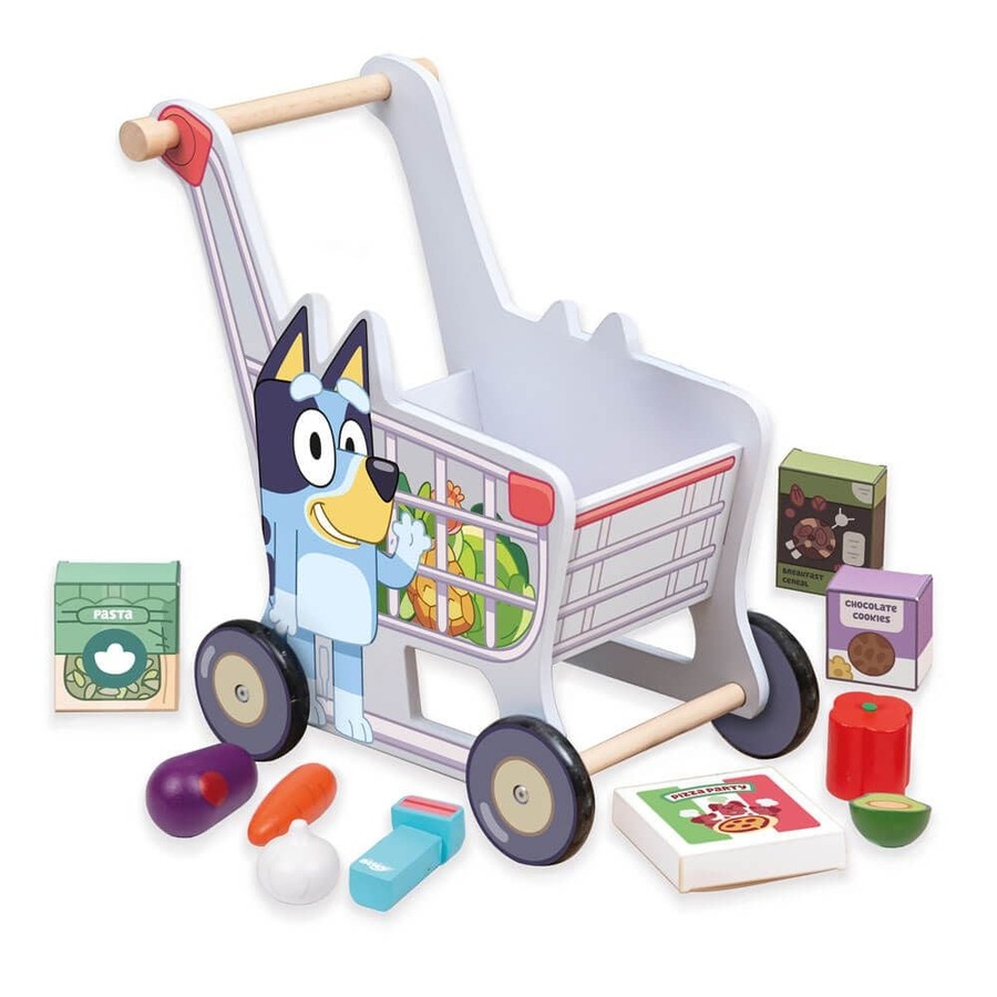 Bluey Wooden Shopping Trolley Playset