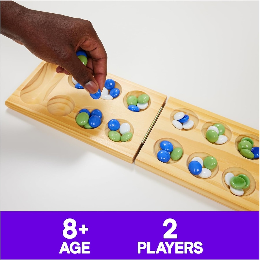 Cardinal Classics Wooden Folding Mancala Board Game
