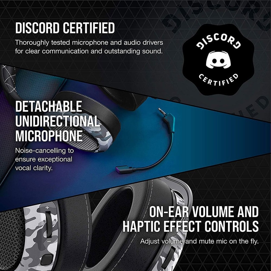 Corsair HS60 HAPTIC Stereo Gaming Headset with Haptic Bass