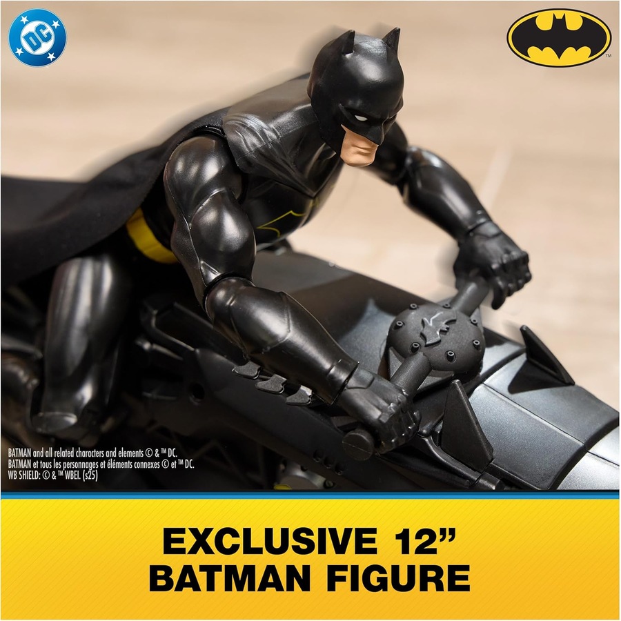 Buy DC Batman Batcycle RC with Batman Figure Remote Control Vehicle ...