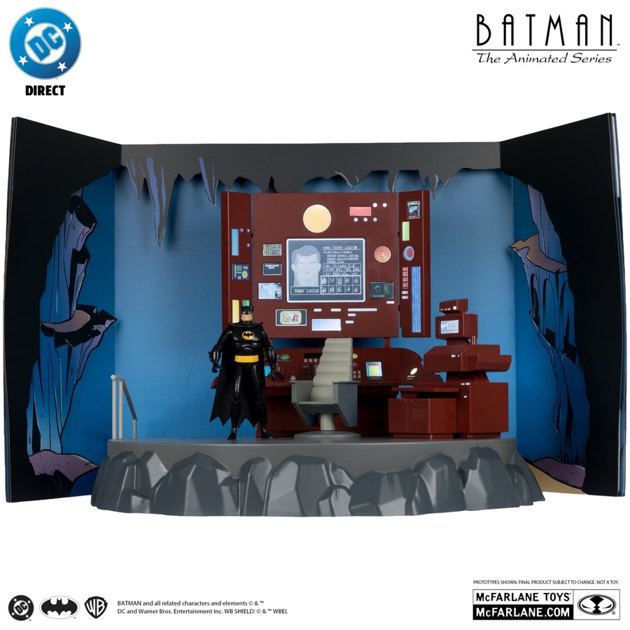 DC Direct Batman The Animated Series Batcave with Batman Gold Label Playset