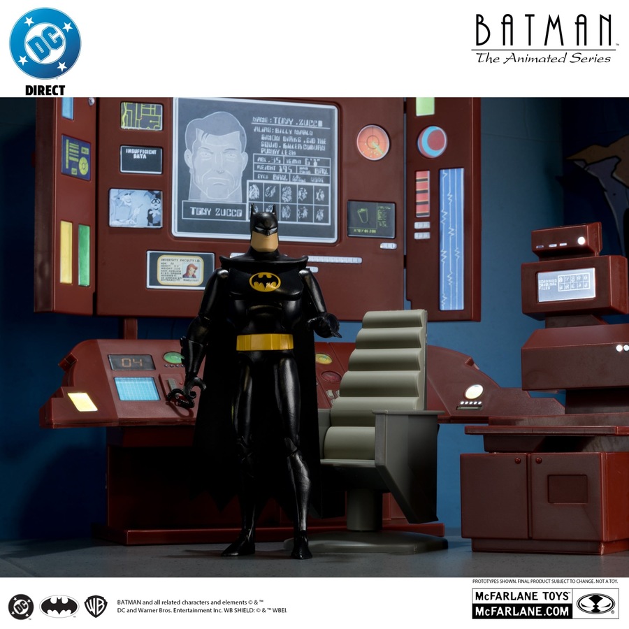 DC Direct Batman The Animated Series Batcave with Batman Gold Label Playset