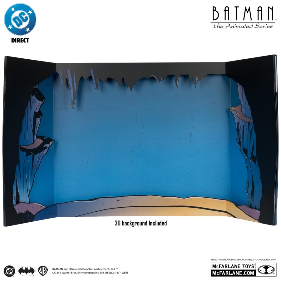 DC Direct Batman The Animated Series Batcave with Batman Gold Label Playset