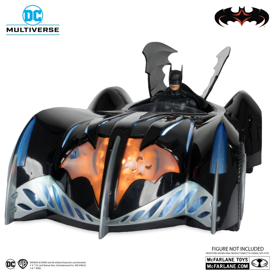 Buy DC Multiverse Batman and Robin Batmobile 7 inch Scale Vehicle with ...