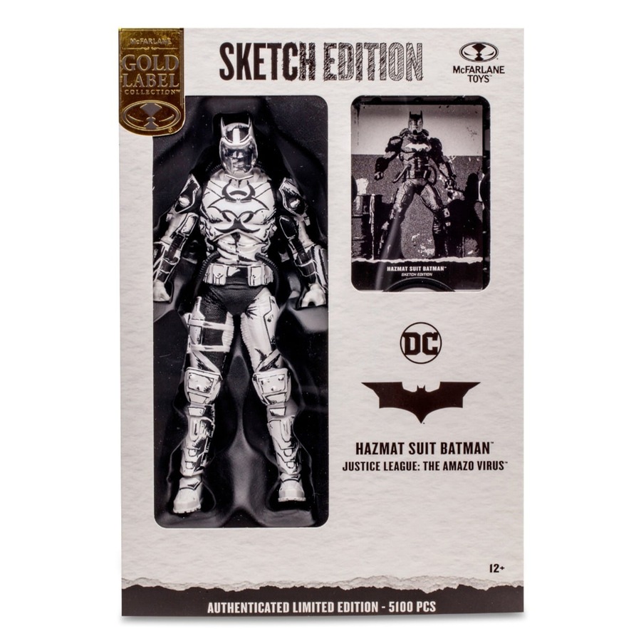DC Multiverse Gold Label Justice League Amazo Virus Hazmat Suit Batman Sketch Edition 7 inch Action Figure