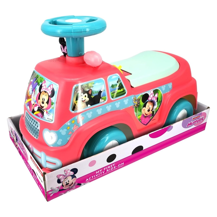 Disney Junior Minnie Mouse My First Activity Ride-On Camper Van with Lights and Sounds