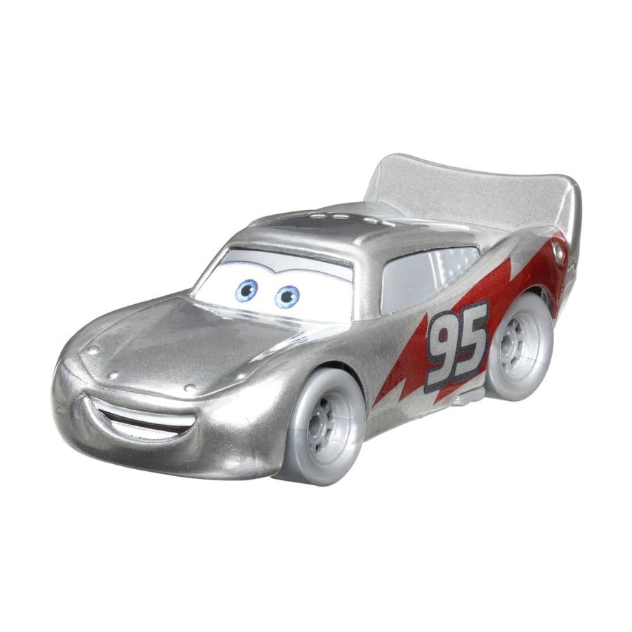 Disney Pixar Cars Disney 100 Silver Lightning McQueen Diecast Car