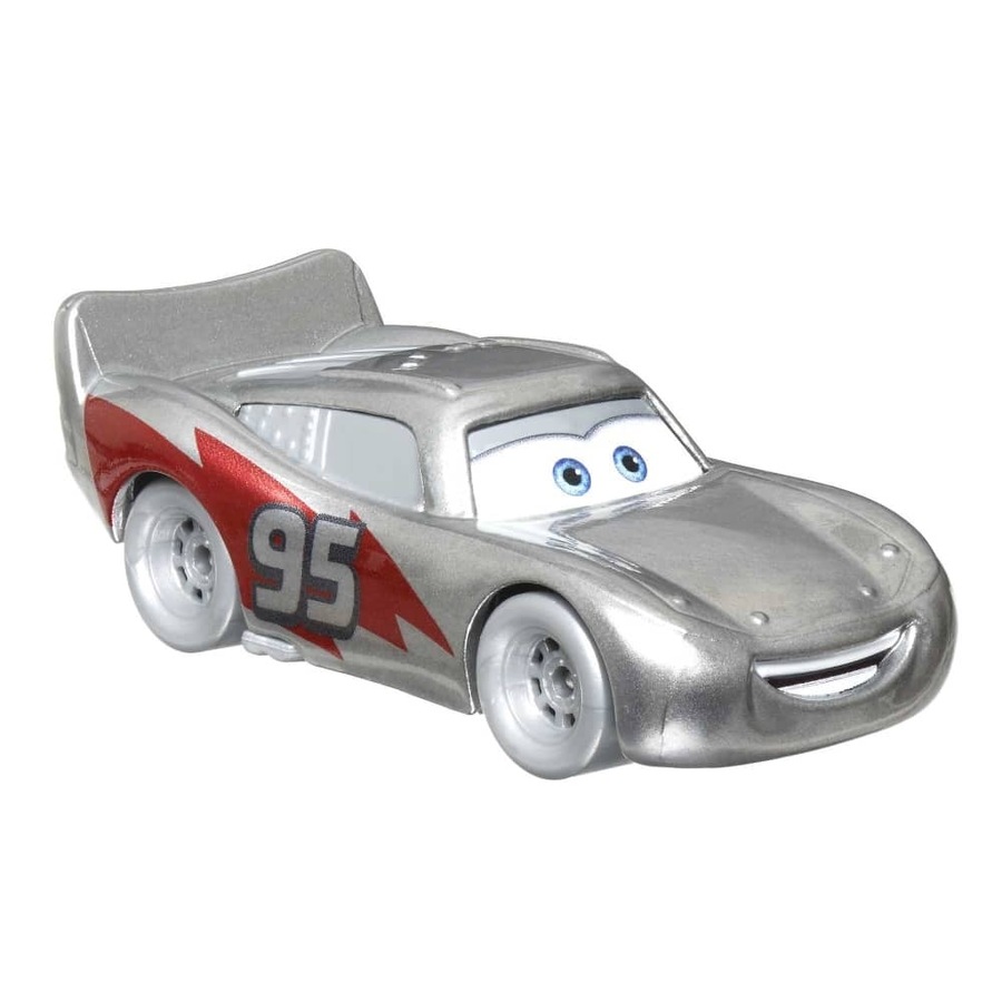 Disney Pixar Cars Disney 100 Silver Lightning McQueen Diecast Car