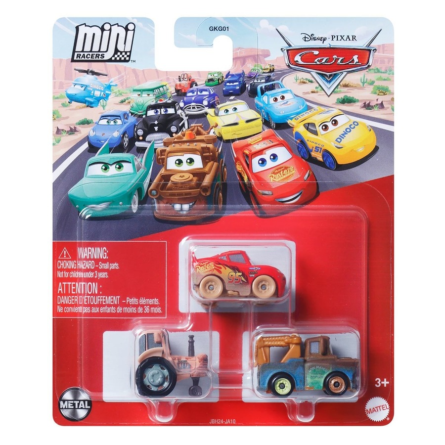 Buy Disney Pixar Cars Mini Racers Tractor/Muddy Lightning McQueen/Mater ...